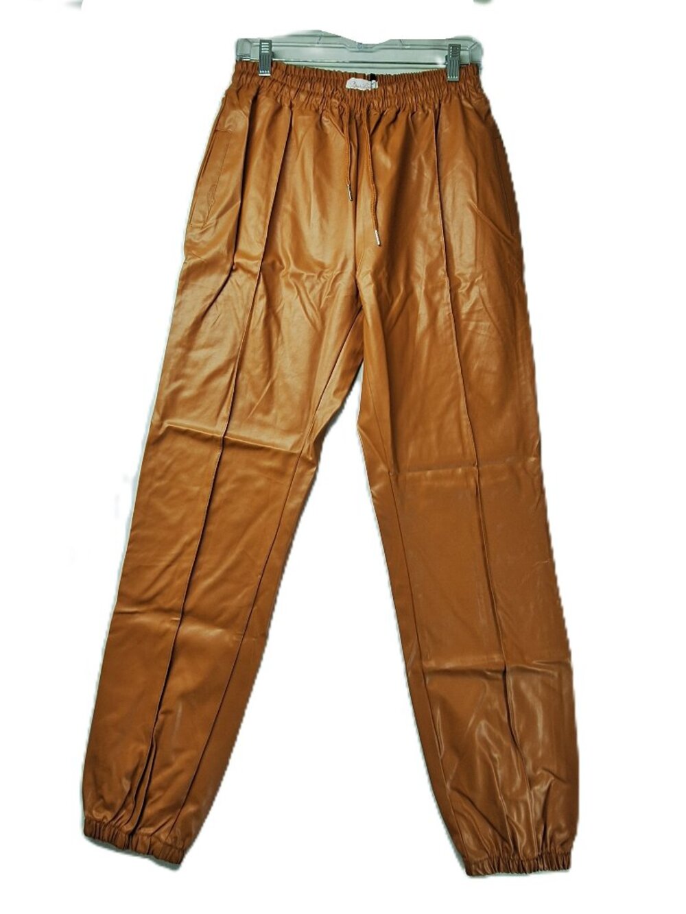 Faux leather women's joggers size medium